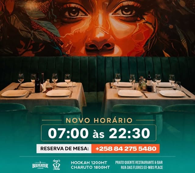 Ambiente acolhedor e familiar do Prato Quente